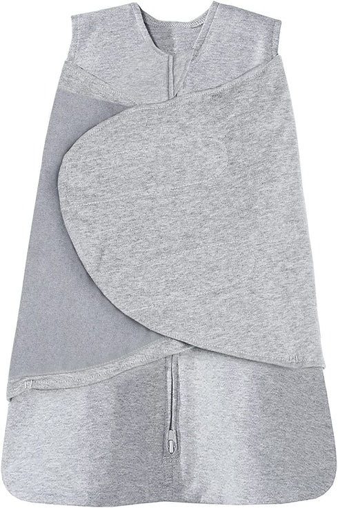 Ftikvo Swaddle-Blanket Baby Girl & Boy Swaddles Newborn Sleep Sack Infant Transition Safe Wrap Blankets 100% Cotton Breathable (Grey, Large, 3-6 Month)
