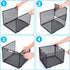 Hanging File Folder Organizer, Mesh Metal File Organizer Box Office Filing Crate Folder Holder Storage Box, Letter Size, Black