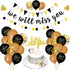 We Will Miss You Banner Coworker Going Away Farewell Decorations Gold Black Glitter Dot Circle Garland Triangle Flag Banner For Goodbye, Retirement, Job Change, later traitor party supplies