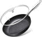 MICHELANGELO Small Frying Pan with Lid, Hard Anodized Frying Pan Nonstick, 8 Inch Frying Pan with Granite-derived Coating, 8 Inch Skillet with Lid, Nonstick Frying Pan with Lid