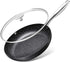 MICHELANGELO Small Frying Pan with Lid, Hard Anodized Frying Pan Nonstick, 8 Inch Frying Pan with Granite-derived Coating, 8 Inch Skillet with Lid, Nonstick Frying Pan with Lid