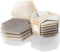 Set of 6 Degr? Coasters (Sandstone) by LINE+ARC. 10mm Thick, Dishwasher Safe, Stain-Resistant, Outdoor, Coffee Table, Silicone, Modern, Hexagon, Mid Century, Cup, Drink, Non-Absorbent, Housewarming€¦