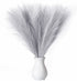 Faux Pampas Grass, 18"/45cm Artificial Pampas Grass Fluffy 5 Stem pompous Grass Flower Arrangement for Boho Home Wedding Decoration(Grey)
