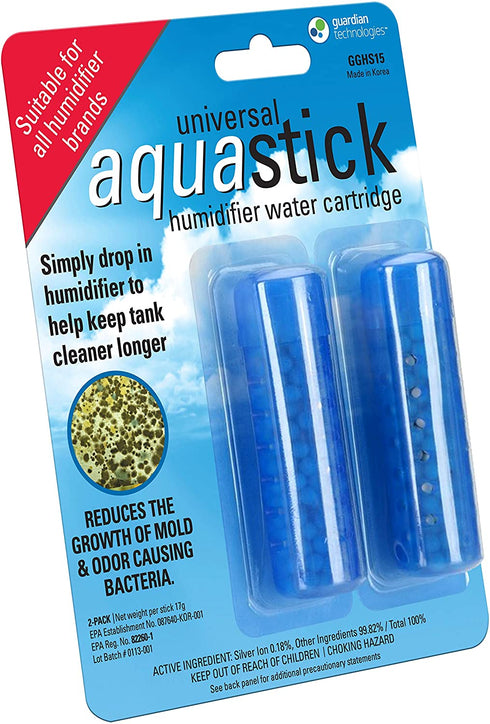 Guardian Technologies GGHS15 Aquastick Antimicrobial Humidifier Treatment, 2-Pack, Pure Guardian Humidifiers, Evaporative Humidifier Water Tanks
