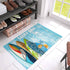 Beach Coastal Surfboard Indoor Doormat Front Door Mats, Water Absorbent Non Slip Entrance Rugs,Summer Theme Holiday Floor Bath Rug for Bedroom Bathroom Living Room 16x24in