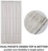 Demetex Semi Sheer Door Panels 72 inch Length Privacy Linen French Door Curtain Panels for Front Door, Set of 2, 54 x 72, Beige