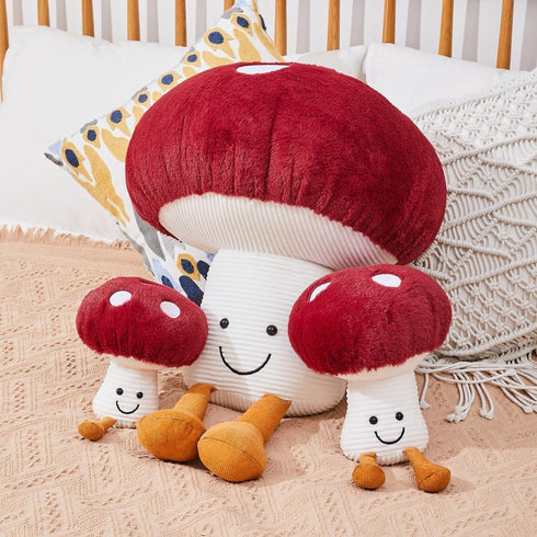 Bestsea Mushroom Pillows for Beds and Sofas Mushroom Plush Stuffed Fun Plush Toys and Home Decor Items(7.8inches)