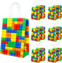 24 Pieces Building Blocks Favor Bags Blocks Theme Party Supplies Building Blocks Party Bag for Building Blocks Birthday Decorations Kids Classroom Reward