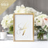 Bliss Collections Table Numbers, Gold Foil, Double-Sided Cards Plus Head Table Card for Your Wedding, Reception, Anniversary, Birthday Party or Celebration, 4"x6" (1-40 Plus Head Table Card)