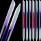 6 Pieces Glass Cuticle Pusher Glass Cuticle Stick Set Double Sided Crystal Glass Nail Files Manicure Pedicure Precision Filing Cuticle Remover (Pink, Blue, Purple)