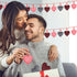 ADXCO 24 Pieces Valentine's Day Fabric Heart Hanging Ornaments, Heart Shaped Baubles Hanging Ornaments, Buffalo Plaid Heart Hanging Decorations for Valentine's Day, Party, Wedding Decoration
