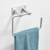 Beelee SUS 304 Stainless Steel Brushed Nickel 4-Piece Bathroom Accessory Set RUSTPROOF Towel Bar Coat Hook Toilet Paper Holder Towel Ring Wall Mount No Drilling Self Adhesive Glue