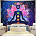 Maccyafst Seven Chakra Tapestry Yoga Meditation Wall Tapestry Colorful Mandala Tapestry Indian Hippie Chakra Tapestry Wall Hanging for Studio Room (H59.1"× W78.7")