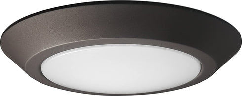 NUVO 62/1163 One Light Flush Mount, 7 in (Diameter), Mahogany Bronze