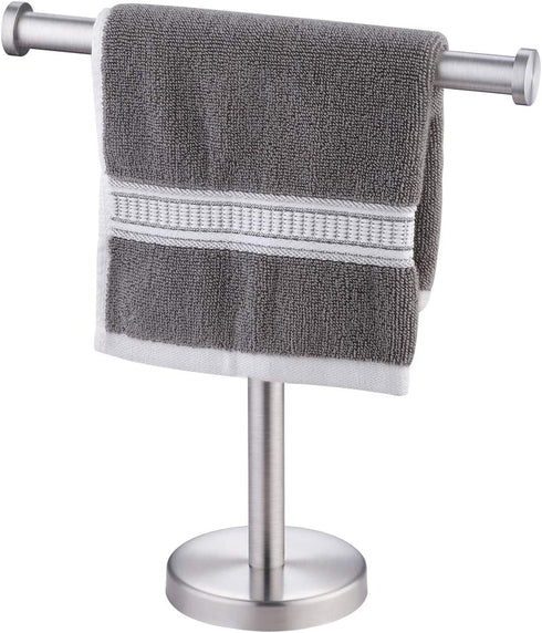 KES Towel Rack T-Shape Hand Towel Holder Stand Dish Towel Holder SUS304 Stainless Steel for Bathroom Vanity Kitchen Countertop Brushed Finish, BTH208S10-2