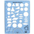 LEARNING ADVANTAGE Geometry Template - Sturdy Geometric Stencil to Draw 2D Shapes and Measure Angles - Includes Ruler plus a Number Line with Negative Values