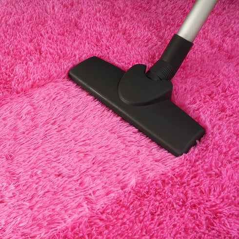 ISEAU Oval Fluffy Rug Carpets, Modern Plush Shaggy Area Rug for Kids Bedroom Extra Comfy Cute Nursery Rug Bedside Rug for Boys Girls Room Home Decor Mats, 2.6 x 5.3ft, Hot Pink