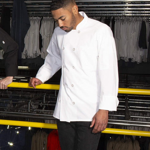 Uncommon Threads Unisex 7/8 Sleeve Chef Coat Cook Jacket with 8 Buttons