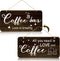 Rustic Wood Coffee Sign Rustic Home Decor All You Need is Love and Coffee Real Pallet Wood Sign Kitchen Accessories for Coffee Bar Farmhouse Home Wall Decoration, 6 x 12 Inches (Brown)