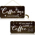 Rustic Wood Coffee Sign Rustic Home Decor All You Need is Love and Coffee Real Pallet Wood Sign Kitchen Accessories for Coffee Bar Farmhouse Home Wall Decoration, 6 x 12 Inches (Brown)