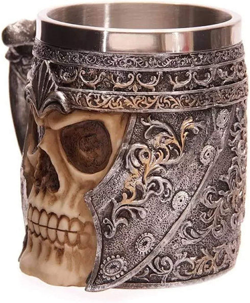 EightHD Stainless Steel Skull Mug 3D Design Cup
