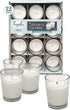 White Votive Candles - 12 Pack - Clear Glass Cups, Unscented, Extra Long 15 Hour Burn Time - for Party Decorations, Birthday, Wedding and Dinner Centerpieces - Hyoola