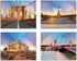 Perfect Rainbows at History's Greatest Sites. Put a piece of heaven on your wall with these Historic Sites - A Nature's Landscape (Set of 4): Modern Art Decor Unframed Photo Prints (8"x10")