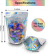 100 Pcs Holographic Resealable Mylar Bags - 5x7 Inch Smell Proof - Ziplock and Heat Sealable Stand Up Pouches - Use for Party Favors - Lip Gloss Packaging - Small Business Sample - WaldOaks