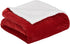 Amazon Basics Ultra-Soft Micromink Sherpa Blanket - Throw, Red