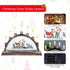 Christmas Snow Globe Lantern Decorations - 10 Inch Lighted Candlestick Lantern Batteries Operated LED Santa Sits in Sleigh Water Glittering for Xmas Home Gift Decor