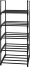 Shoe Rack Sturdy Metal Shoe Rack Organizer for Entryway, Multifunctional Space Saving Shelf Organizer for Home Storage (5 Tier)