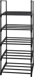 Shoe Rack Sturdy Metal Shoe Rack Organizer for Entryway, Multifunctional Space Saving Shelf Organizer for Home Storage (5 Tier)