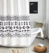 Uphome Boho Shower Curtain for Bathroom Black and White Geometric Tribal Shower Curtain Set with Hooks Modern Bohemian Bath Curtain,Upgraded Thicken Fabric-160GSM, 72x72