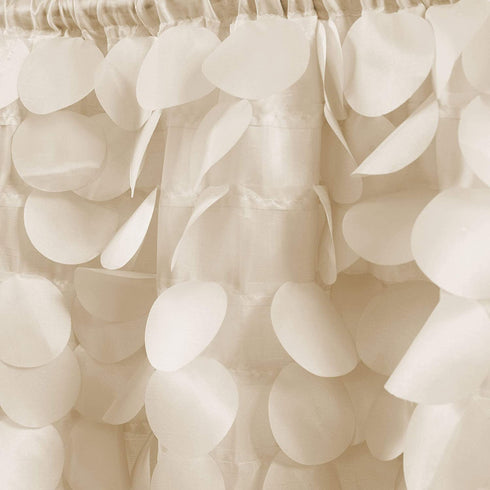 Lush Décor Gigi Valance, 14" x 70", Ivory