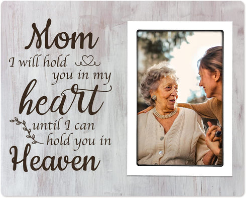 Memorial Gifts Picture Frame - Loss of A Mother Sympathy Gifts, In Memory of Mother Forever in Our Hearts, Fits 4x6 Inches Photo