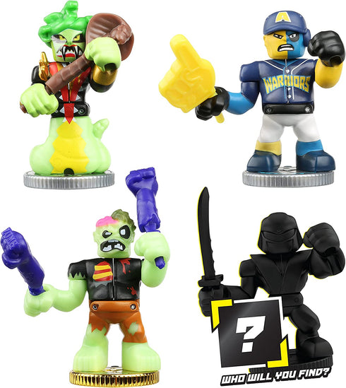 Akedo Ultimate Arcade Warriors - Warrior Collector 4 Pack - 3 Mini Battling Action Figures: Strikeout, Miss Slither & Deadbreath and one Hidden Mini Battling Action Figure!