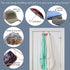 ToiletTree Products Bamboo Wood & Stainless Steel Over The Door Towel Rack, 3 Hooks