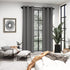 Deconovo Thermal Insulted Grey Blackout Curtains & Drapes, Noise Reduction Grommet Window Treatment Panels for Bedroom (42x63 in, 2 Panels)