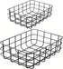 Tymvic Wire Baskets for Storage Pantry Black(12.5x9x3.5inch) Set of 2 Metal Bins Storage Baskets for Pantry Organization and Storage,Metal Basket for Living Room,Bedroom,Kitchen,Bathroom,Pantry Room