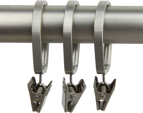 Rod Desyne Curtain Pivot Rings for 5/8-Inch Rod, Satin Nickel, Set of 10