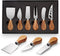 Cheese Knife Set 6-piece Cheese Knife with Acacia Wood Handle Stainless Steel Cheese Slicer Cheese Cutter (Standard Box)