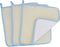 Bleu Bath (3 Pack) Dual-Sided Exfoliating Skin Towel Cotton Terry Body Cloth Scrubber Premium Sturdy Loofah Towel Soft and Buffing Wash Cloth White for Either Oil or Dry Skin