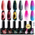 Morovan Cat-Eye Gel Nail Polish Kit - 6 Glitter 9D Magnetic Colors Changing Gel Nail Polish Set Holographic Cat-Eyes Temperature Rainbow Mood Changing Phantom Chameleon Nail Polish Kit