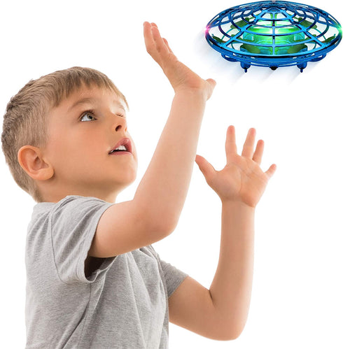 Force1 Scoot Hand Operated Drone for Kids or Adults - Hands Free Motion Sensor Mini Drone, Easy Indoor Small UFO Toy Flying Ball Drone Toy for Boys and Girls (Blue)