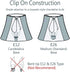 Aspen Creative 32063-2 Small Hardback Empire Shape Chandelier Set (2 Pack), Transitional Design in Beige, 5" Bottom Width (3" x 5" x 4") Clip ON LAMP Shade
