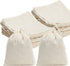 FOCCIUP 50 Pcs 6x8 Inches Cotton Drawstring Bags Reusable Muslin Cotton Bags Sachet Bag Jewelry Pouch for Party Wedding Home Supplies