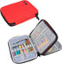 Damero Crochet Hook Case, Travel Storage Bag for Swing Crochet Hooks, Lighted Hooks, Needles(Up to 8'') and Accessories, Large, Red (No Accessories Included)