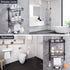 Hoomtaook Adhesive Bathroom Organizer Shower Caddy Kitchen Spice Rack Wall Mounted Drill-Free Bathroom Shelf Storage Kitchen Rack Rustproof Shower Shelf