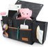 Telaero Bedside Caddy,Felt Bed Storage Organizer with 5 Pockets,Magazine Phone TV-Remote iPad Tablet Glasses Holder for Bed Sofa Desk Bunk Home Dorm (Black)