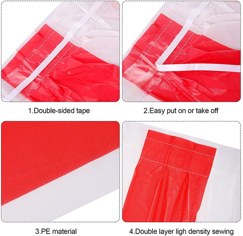 14 Pieces Carnival Red White Striped Table Skirt Carnival Tablecloth Circus Theme Table Cover 3 Tier Cupcake Foam Stand Popcorn Box for Mardi Cras Home Party Decorations Supplies